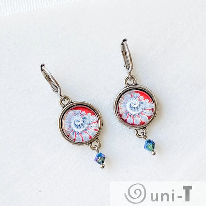 Glass Dome Sea Creatures Earrings Kathy James