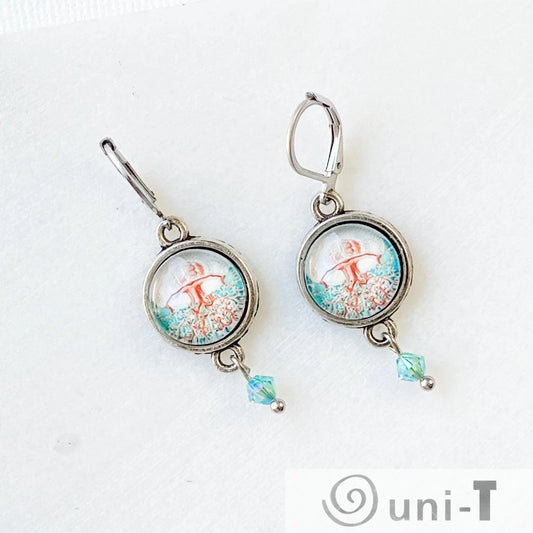 Glass Dome Sea Creatures Earrings Kathy James