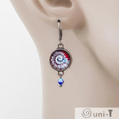 Glass Dome Sea Creatures Earrings Kathy James