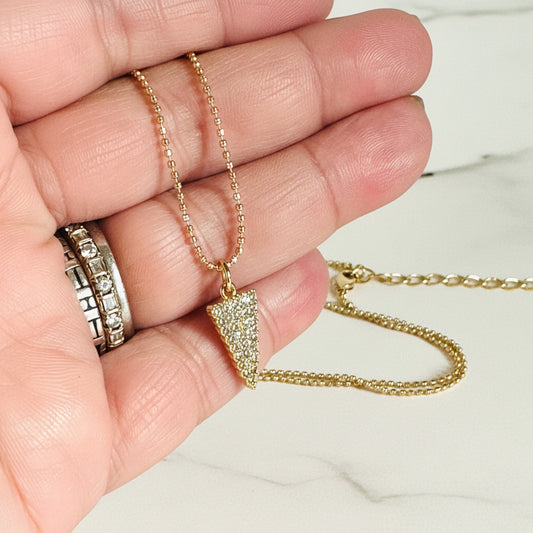 Gold Filled Spike Necklace, Triangle Necklace Janine Gerade