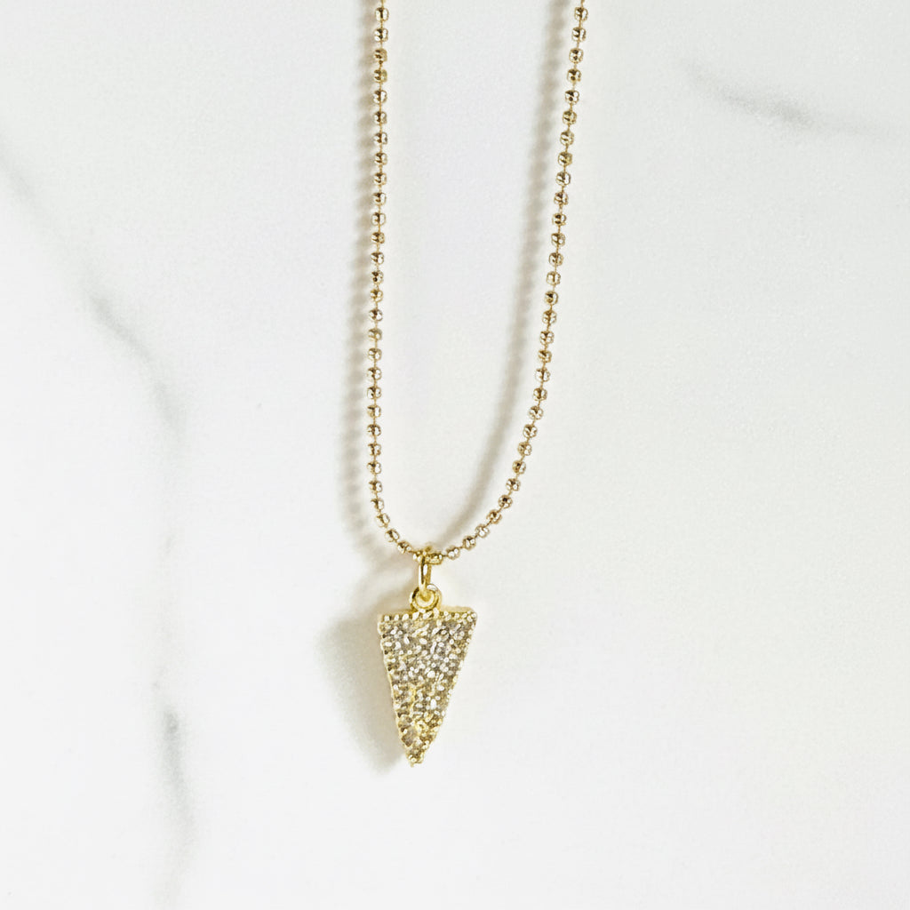 Gold Filled Spike Necklace, Triangle Necklace Janine Gerade