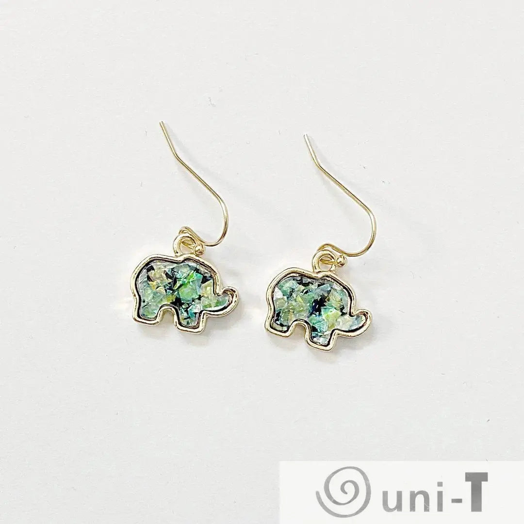 Gold Foil Elephants Earrings Shana Cohen