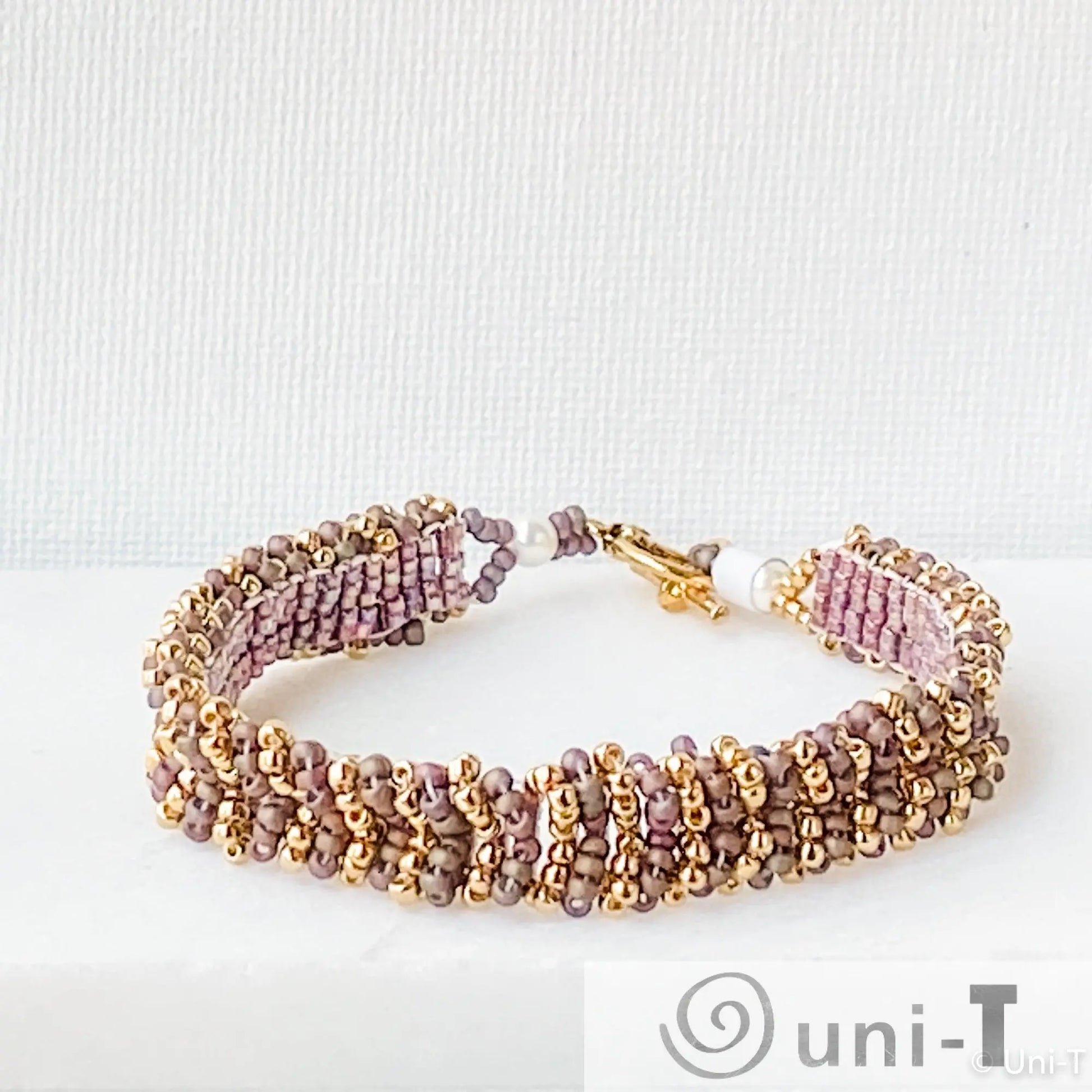 Gold and Green Woven Bracelet Janine Gerade