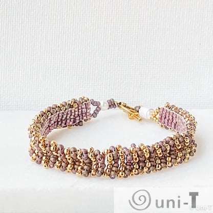 Gold and Green Woven Bracelet Janine Gerade