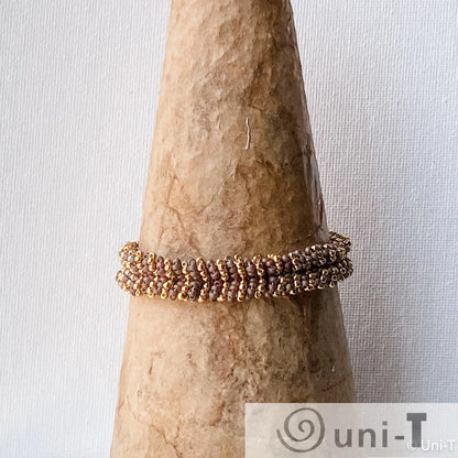Gold and Green Woven Bracelet Janine Gerade