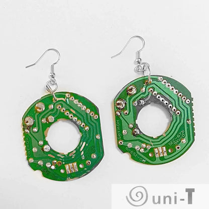Green Circuit Board Earrings - Computer Parts Earrings Melissa Glick