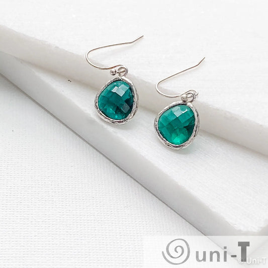 Green Small Gem Drop Earrings Lisa Trachtman