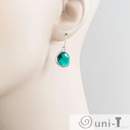 Green Small Gem Drop Earrings Lisa Trachtman