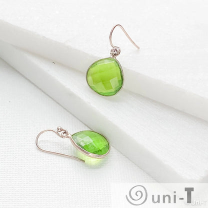 Green Small Gem Drop Earrings Lisa Trachtman