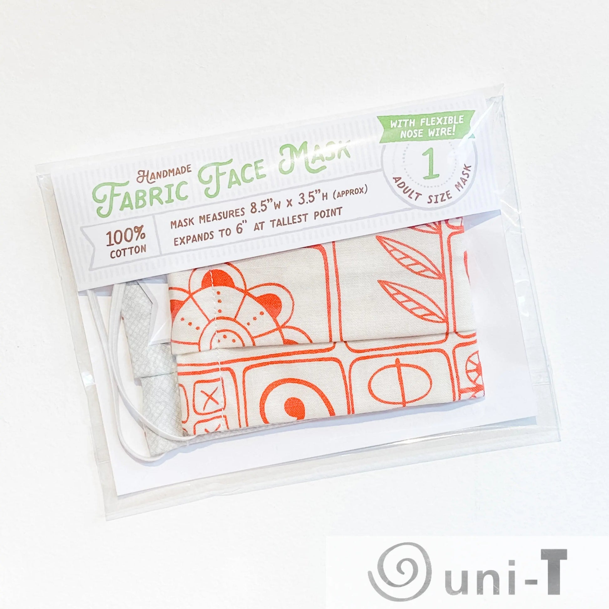 Handmade Masks with Nose Wire and Filter Pocket Uni-T