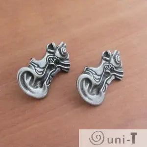 Close-up of Human Ear Anatomy Earrings featuring intricate ear structure. Stylish and educational accessory for science fans.