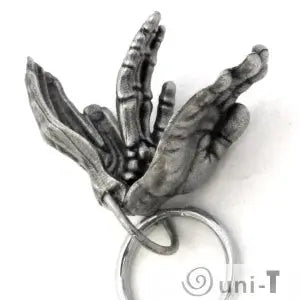 Human Hand Keychains - Anatomical Hand Keychain partially opened to reveal internal skeletal and muscular details, unique small gift accessory.
