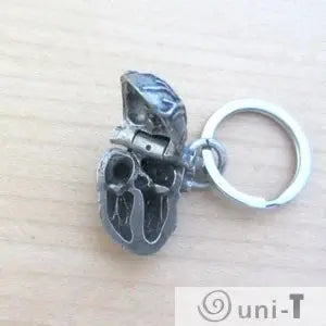 Close-up of Human Heart Anatomy Keychain interior with visible chambers and valves, ideal for anatomy students and collectors.