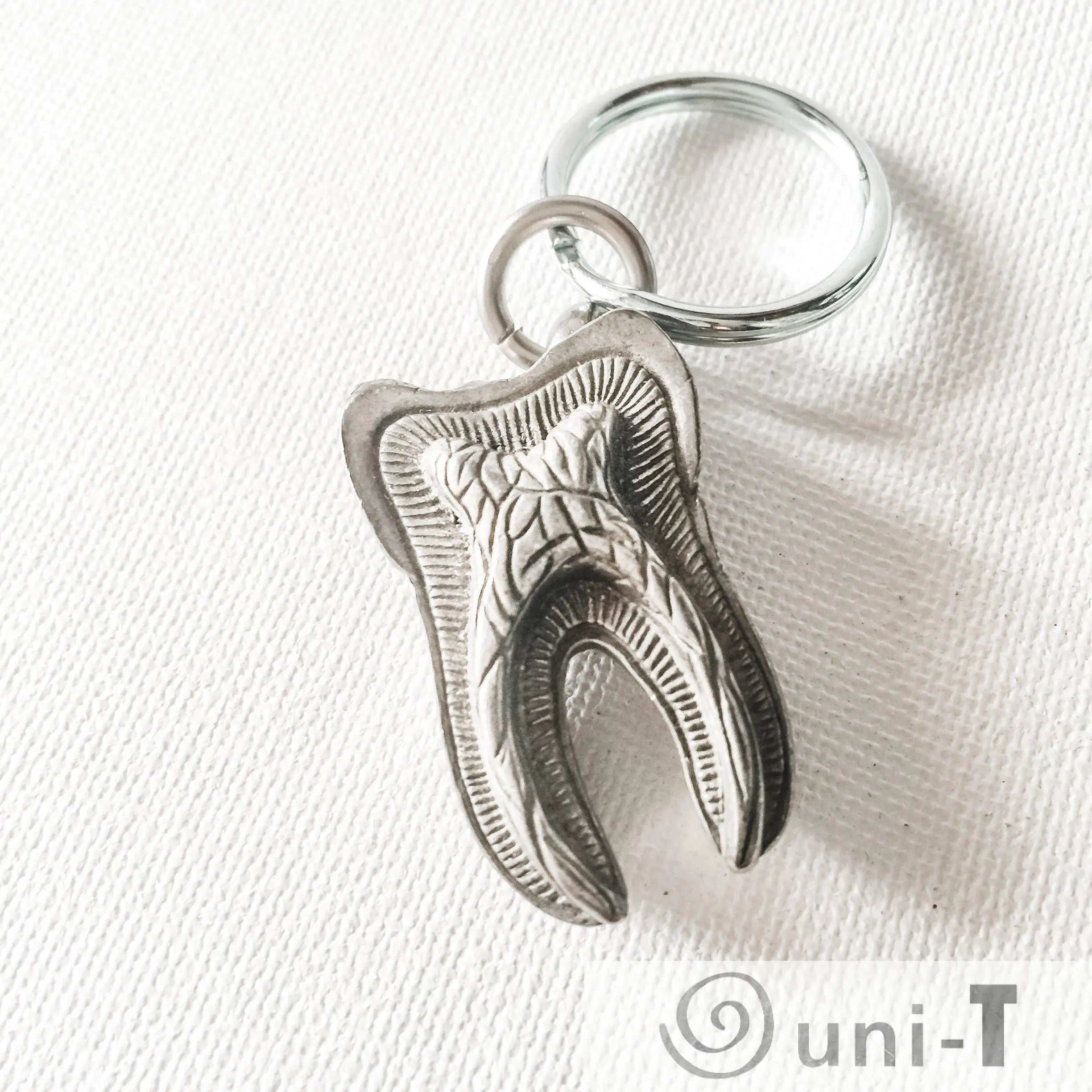 Human Tooth Keychain - Anatomical Human Molar Keychain | Pewter, Dental ...