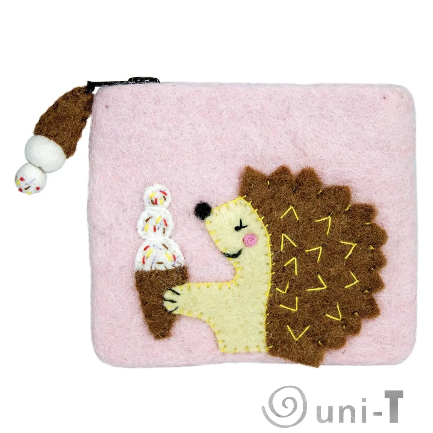 Hungry Hedgehog Coin Purse dZi Handmade