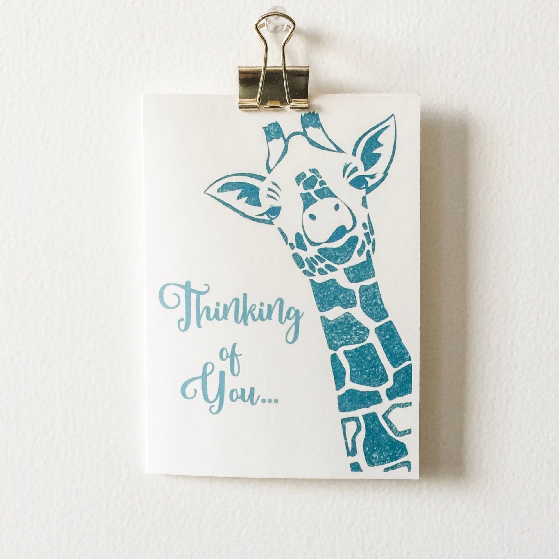 Thinking of You Giraffe Greeting Card Uni-T
