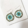 Medallion Earrings, seafoam Green/blue Medallion Earrings, Forest Color Earrings Janine Gerade