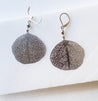 Rhodium Plated Earrings with Surgical Steel Ear Wire - Circle Lace Uni-T