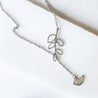 Lariat Necklace with Bird and Leaves Uni-T