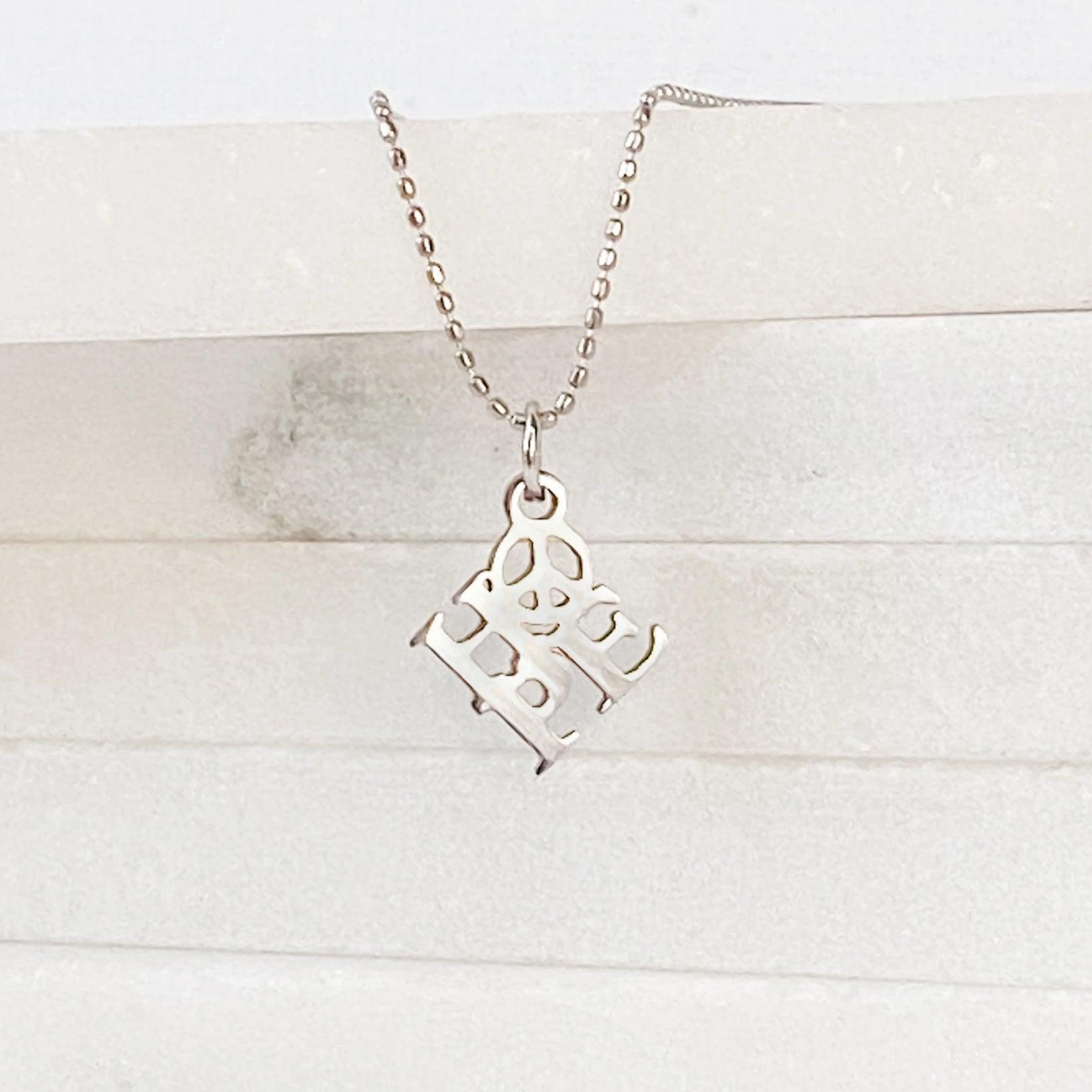 Stainless Steel Charm Necklace - Hope &amp; Peace Uni-T