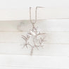 Rhodium Charm Necklace - Tree &amp; Humming Bird Uni-T