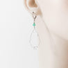 Rhodium Plated Earrings with Surgical Steel Ear Wire - Teardrop with Flowers Uni-T