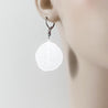 Rhodium Plated Earrings with Surgical Steel Ear Wire - Circle Lace Uni-T