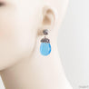 Chalcedony Blur Swarovski Crystal Pave Earrings Uni-T