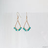 Kite Shape Earrings with Swarovski Crystals - Pink &amp; Green Uni-T