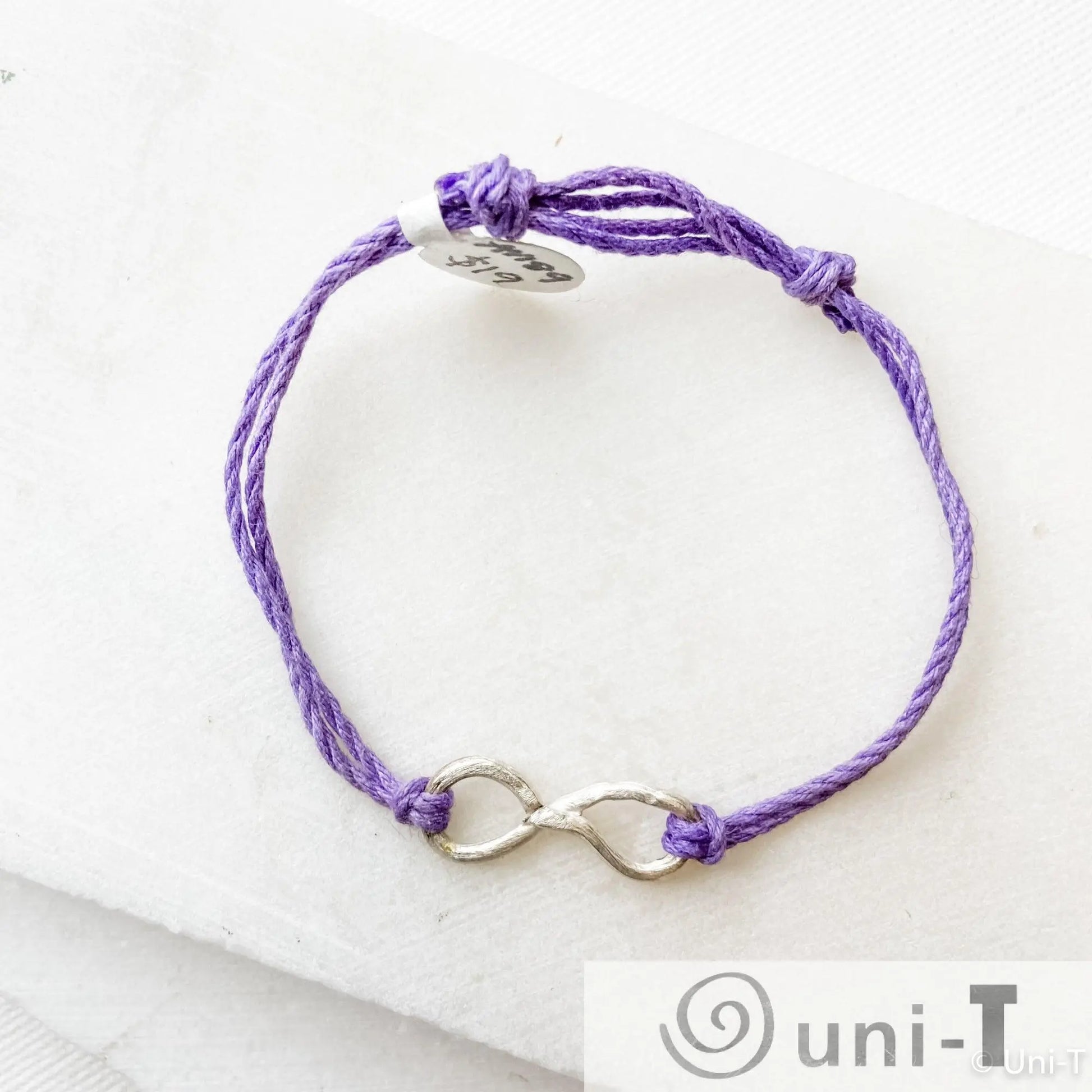 Infinity Precious Metal Clay Silver or Bronze Button Slip Knot Bracelets Amy Vulfovich