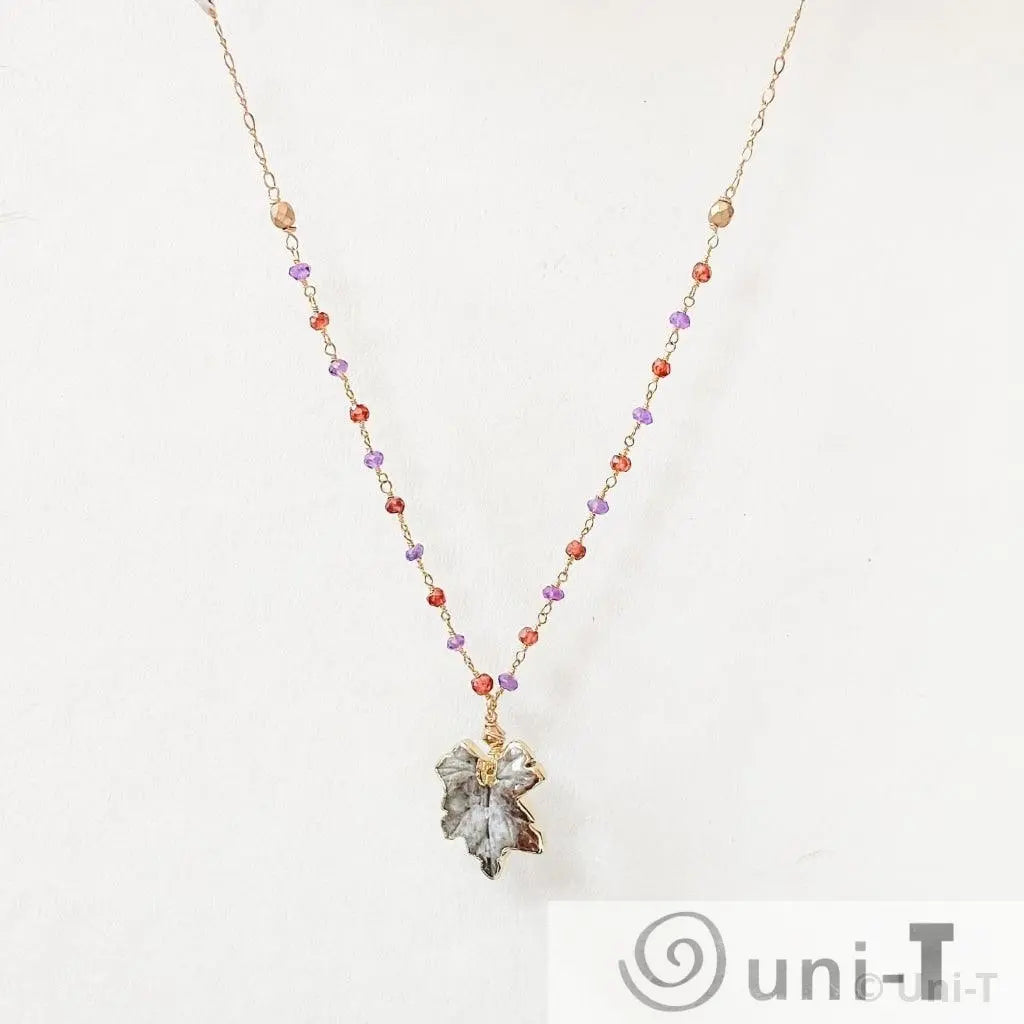 Jasper Leaf Necklaces with Gold Filled Chain Regina McGearty