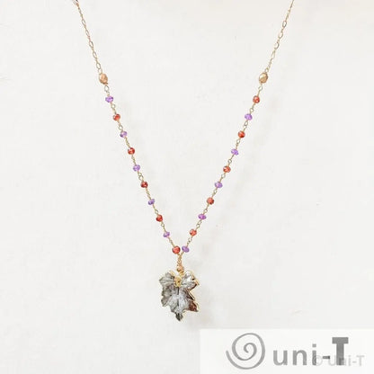 Jasper Leaf Necklaces with Gold Filled Chain Regina McGearty