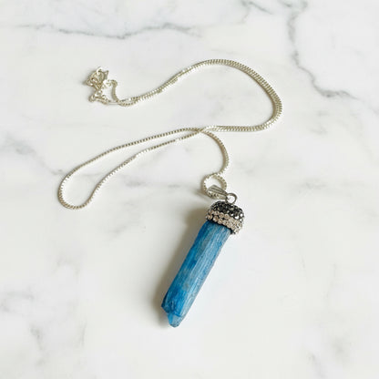 Kyanite, Kyanite Crystal Topped Pendant, Kyanite Necklace Janine Gerade