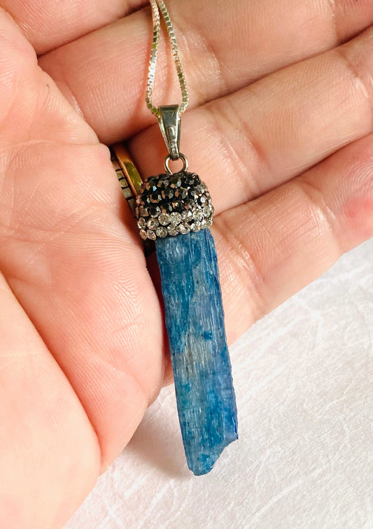 Kyanite, Kyanite Crystal Topped Pendant, Kyanite Necklace Janine Gerade