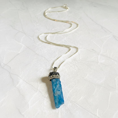 Kyanite, Kyanite Crystal Topped Pendant, Kyanite Necklace Janine Gerade