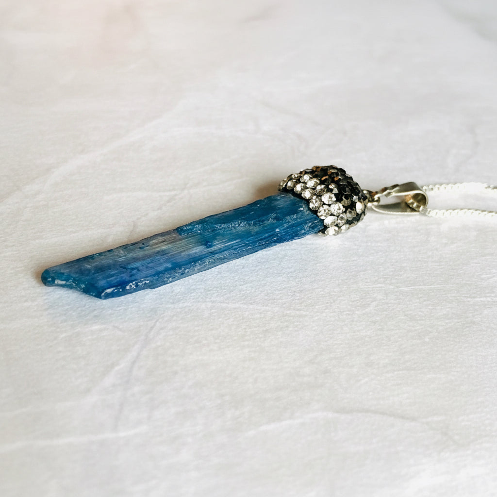 Kyanite, Kyanite Crystal Topped Pendant, Kyanite Necklace Janine Gerade