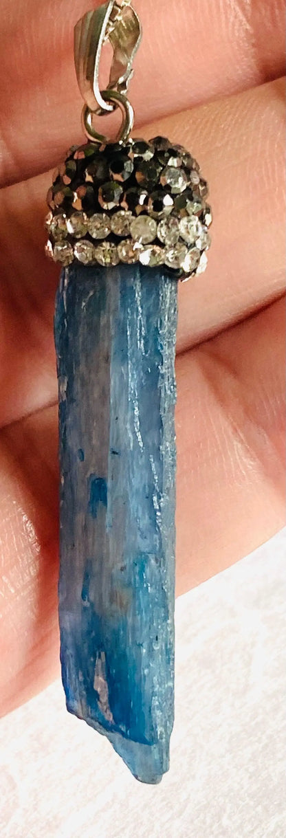 Kyanite, Kyanite Crystal Topped Pendant, Kyanite Necklace Janine Gerade