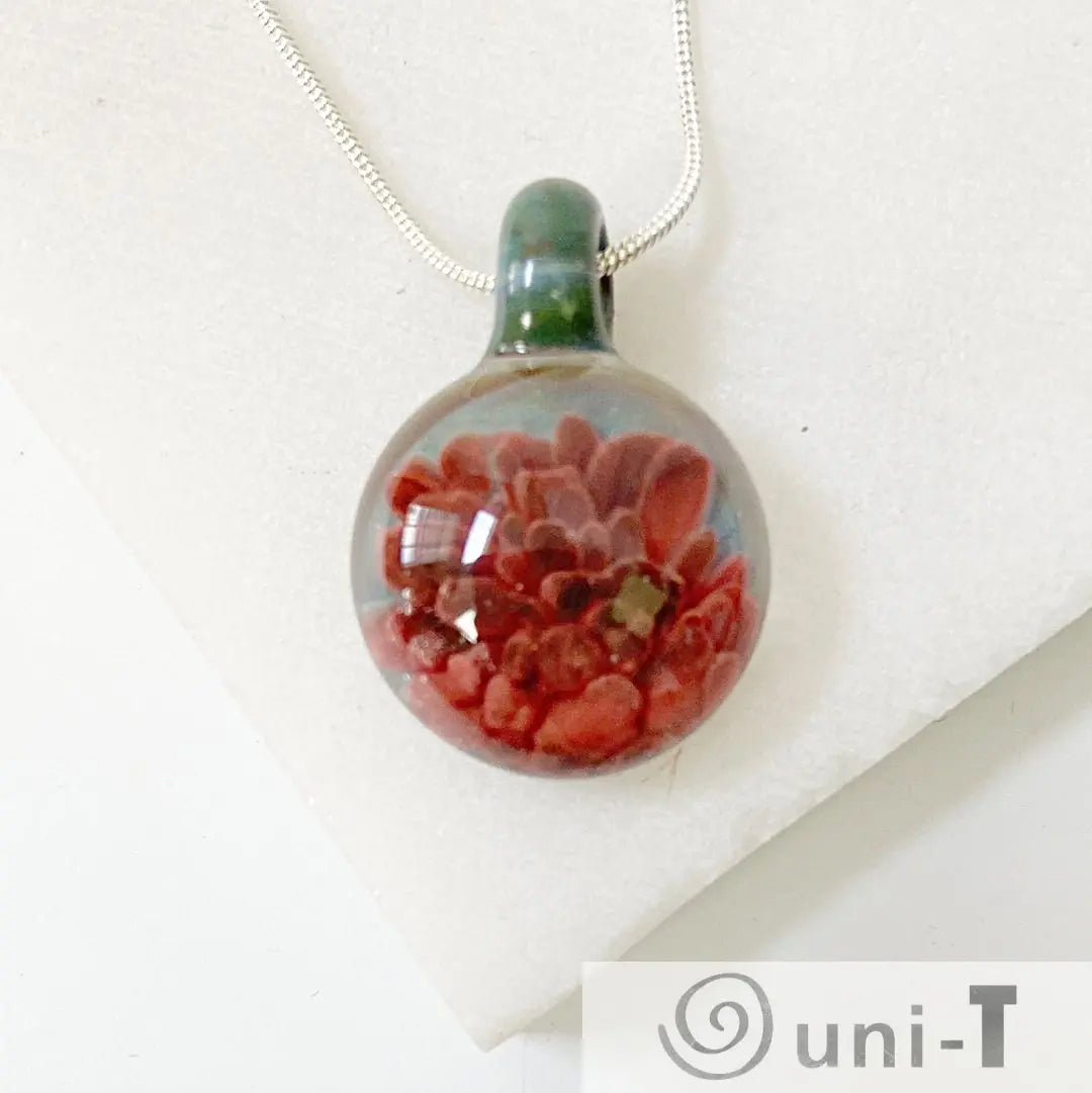 Lampworked Glass Flower Pendant Christine Mathews