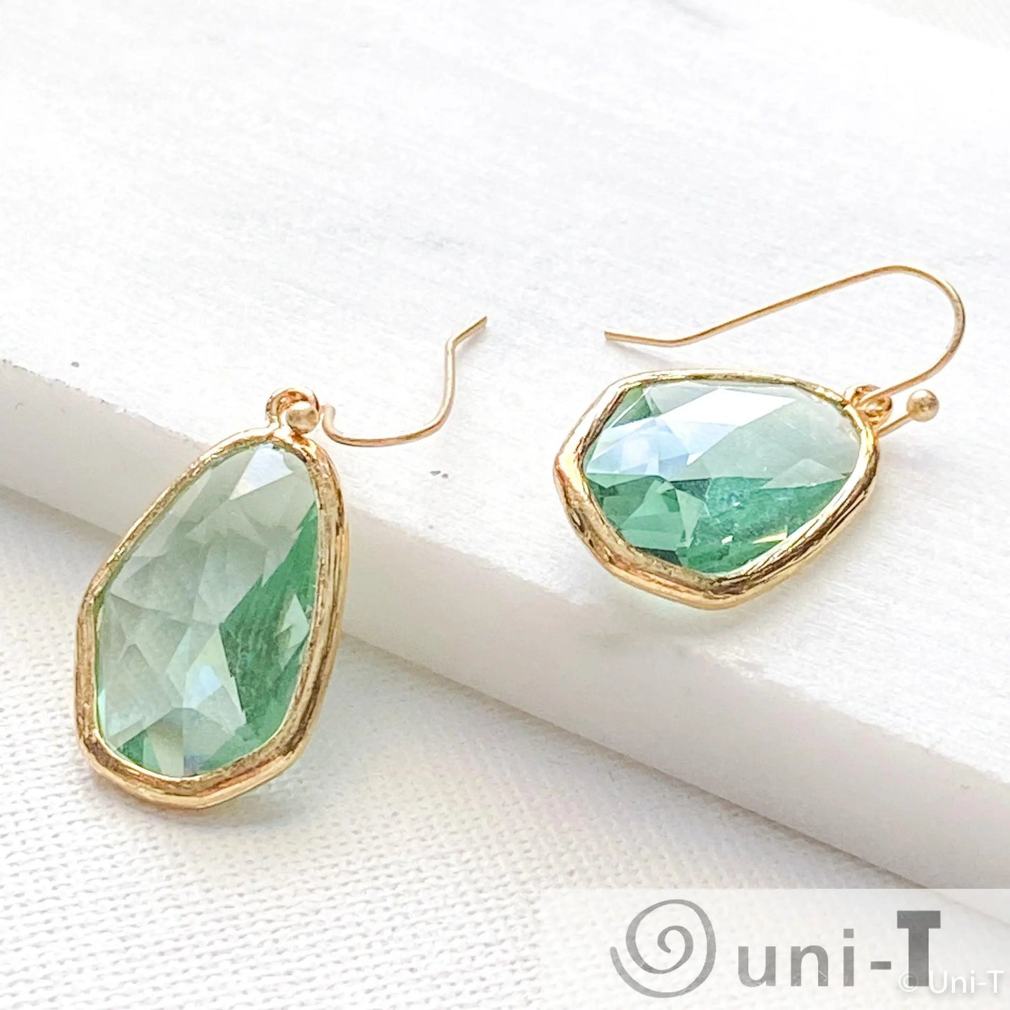 Large Gem Drop Earrings - Green Lisa Trachtman