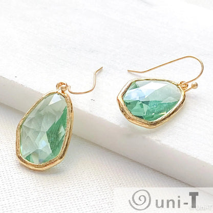 Large Gem Drop Earrings - Green Lisa Trachtman