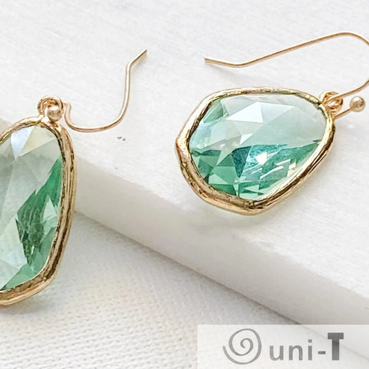 Large Gem Drop Earrings - Green Lisa Trachtman