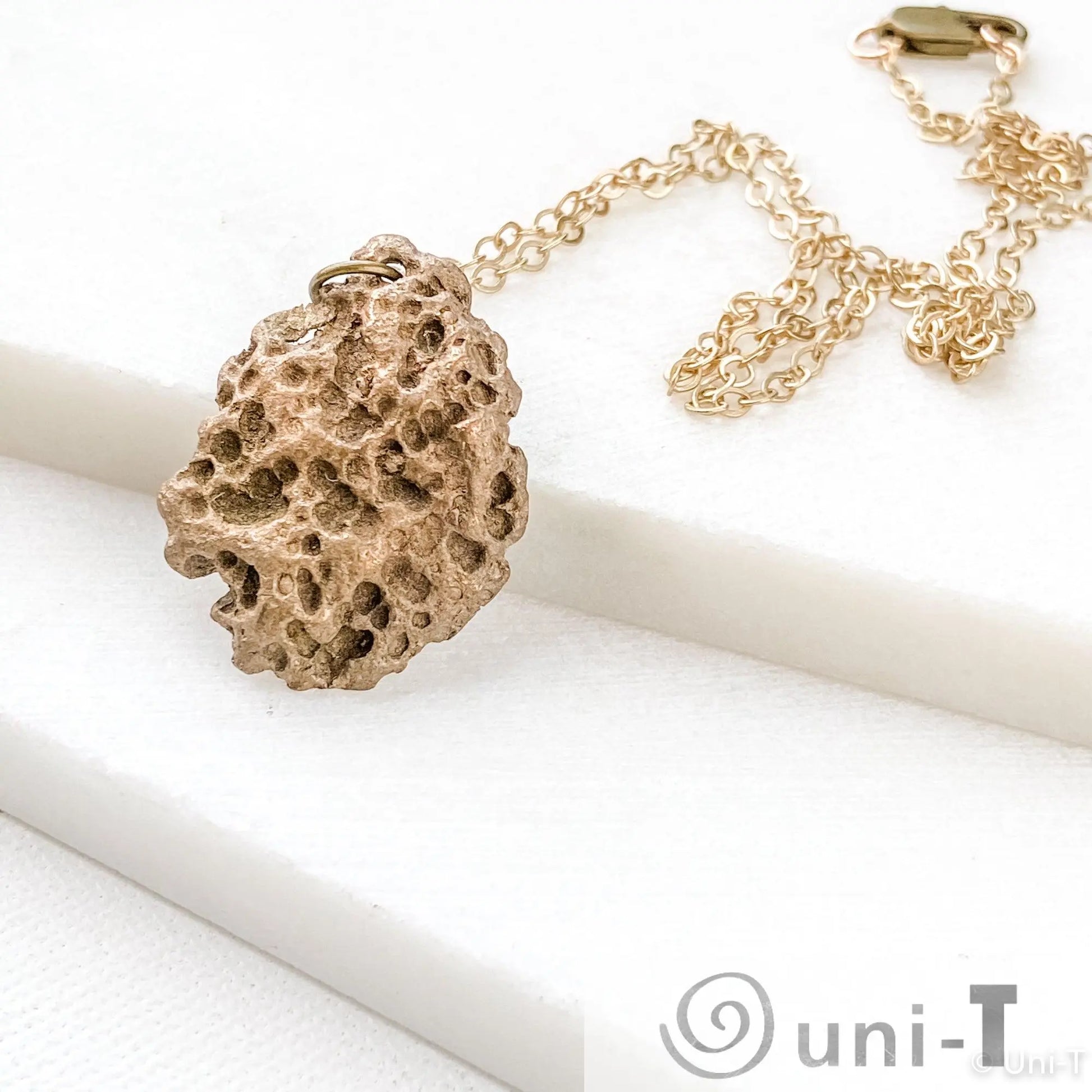 Lava Impression Precious Metal Clay Bronze Necklaces Amy Vulfovich