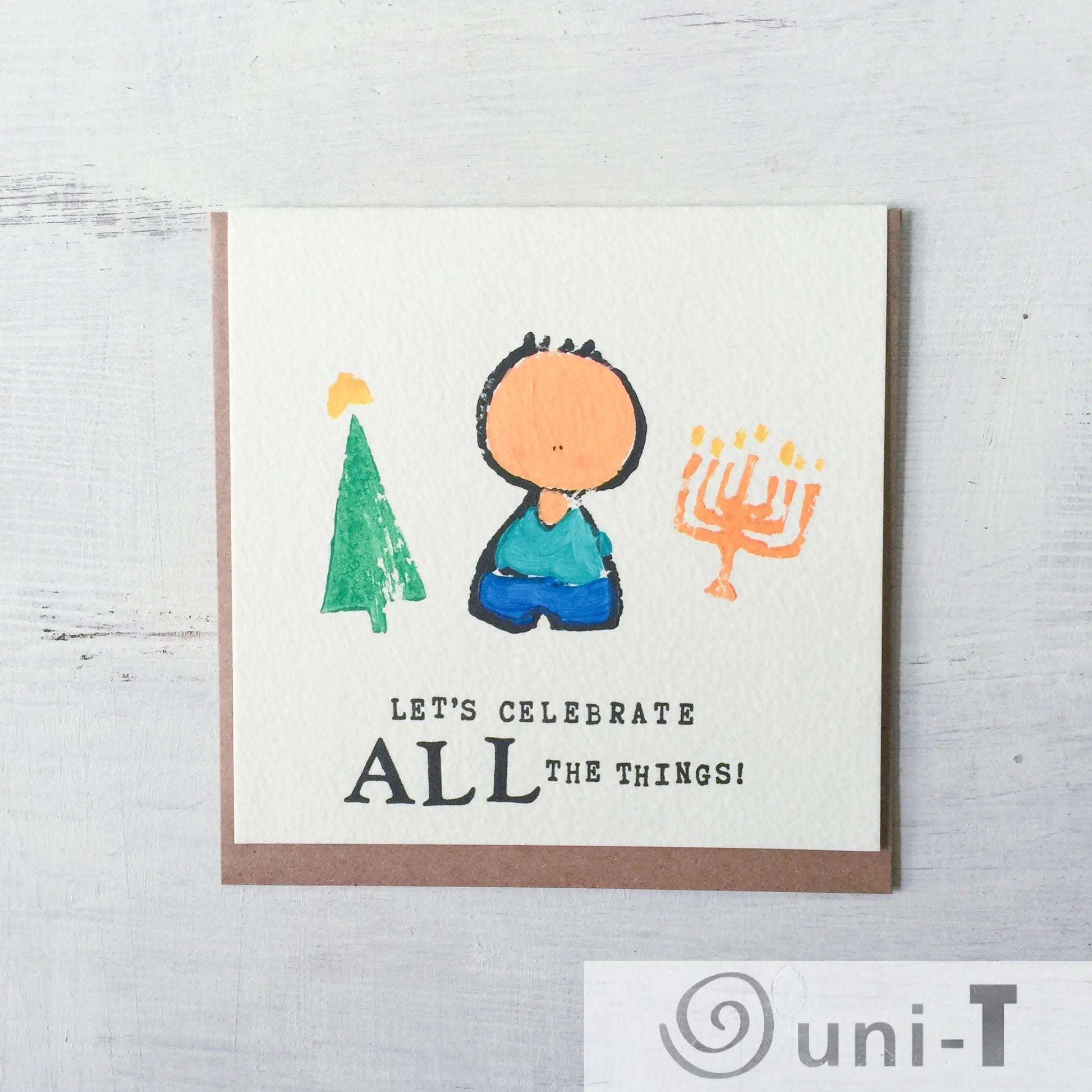 Let's Celebrate All The Things! - Letter Press Card Janine Kwoh