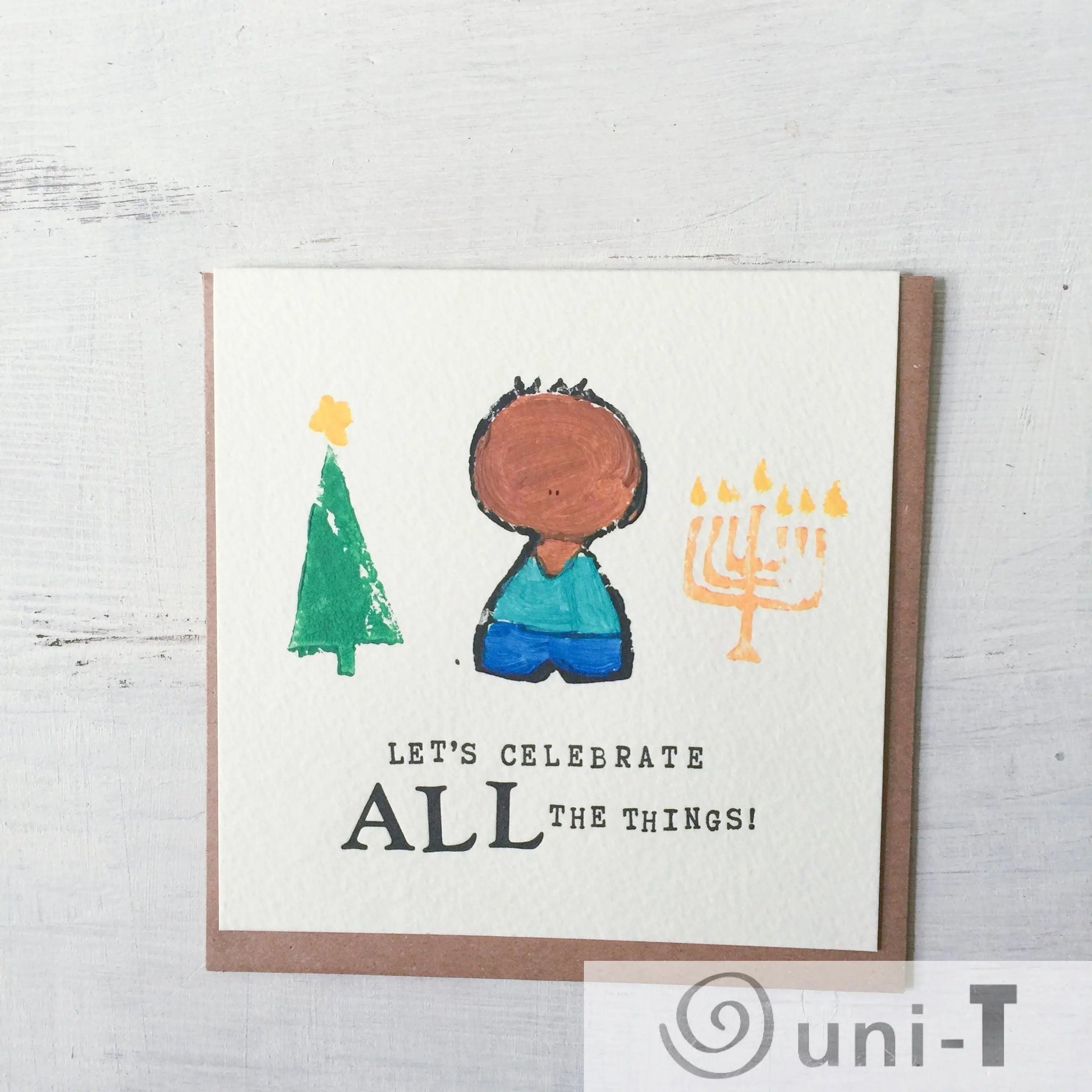 Let's Celebrate All The Things! - Letter Press Card Janine Kwoh