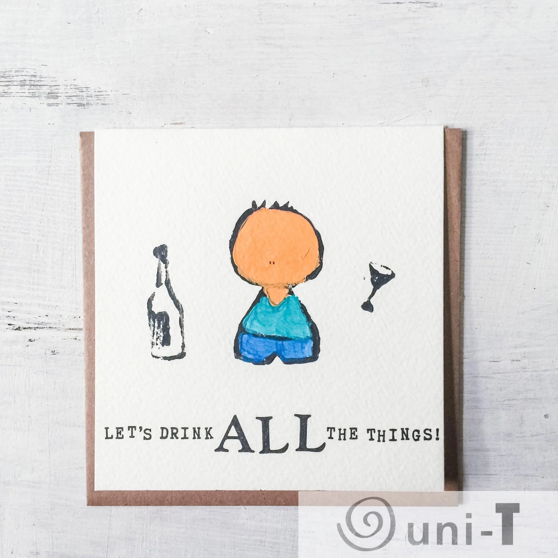 Let's Drink All The Things Card Janine Kwoh