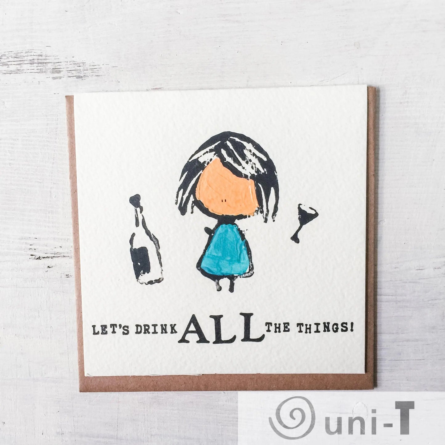 Let's Drink All The Things Card Janine Kwoh
