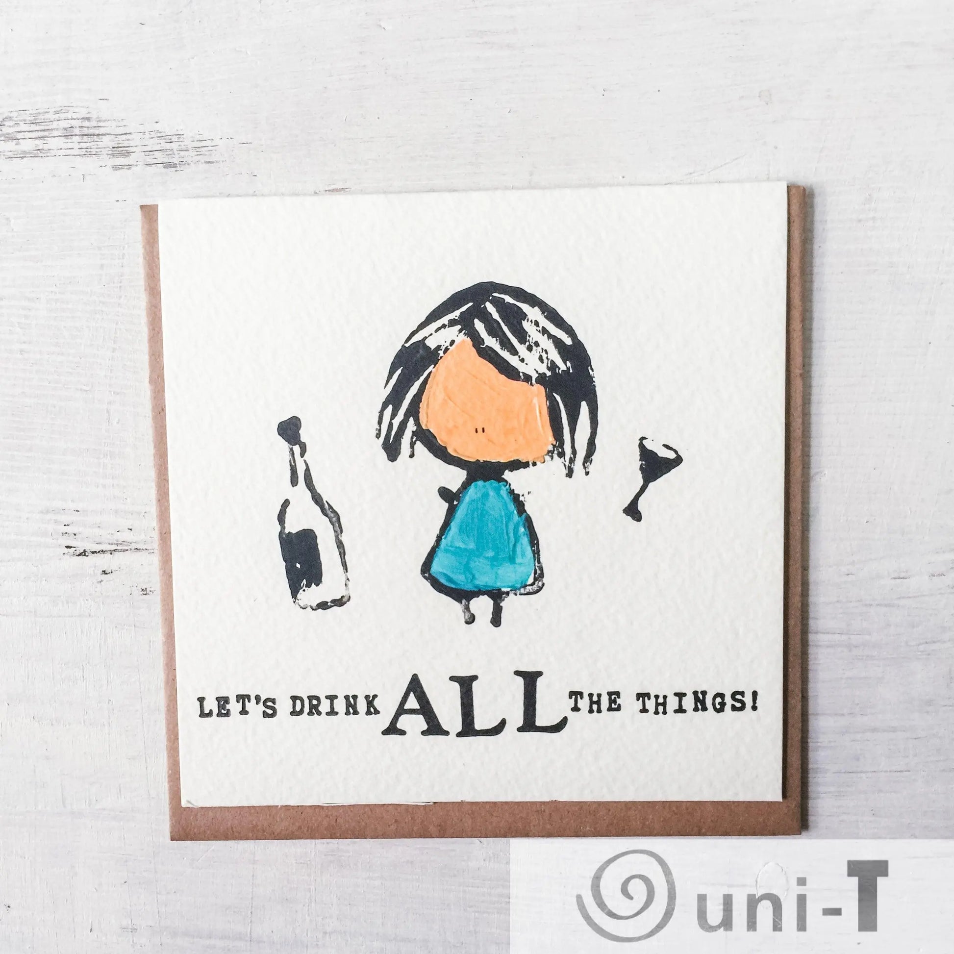 Let's Drink All The Things Card Janine Kwoh