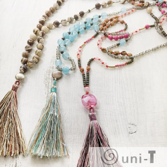 Long Beaded Mala Necklaces Janine Gerade