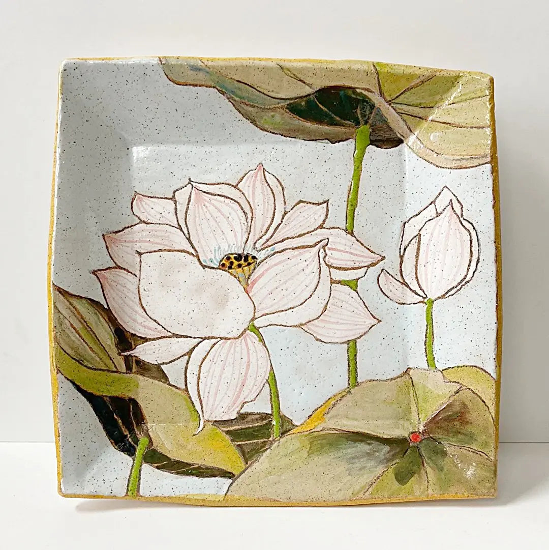 Lotus Flower Square Dish TWS
