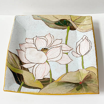 Lotus Flower Square Dish TWS